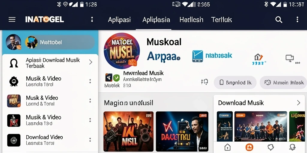 Antarmuka INATOGEL yang sederhana dan fungsional untuk Download Musik.