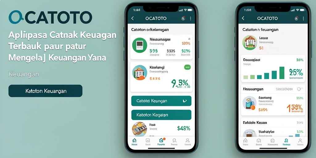 Antarmuka OCATOTO yang sederhana dan informatif untuk catatan keuangan.