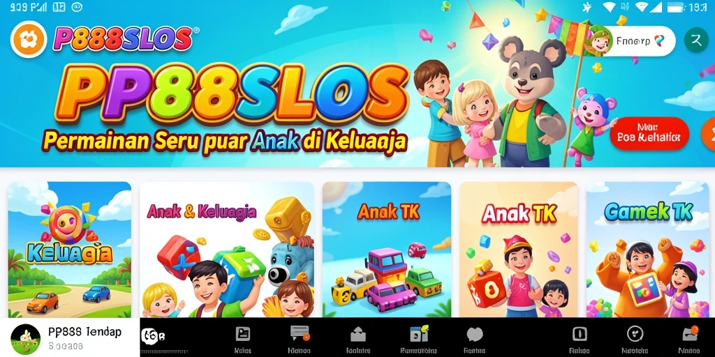 Tampilan antarmuka permainan anak yang cerah dan menarik.