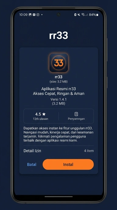 Tampilan halaman APK rr33